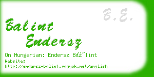 balint endersz business card